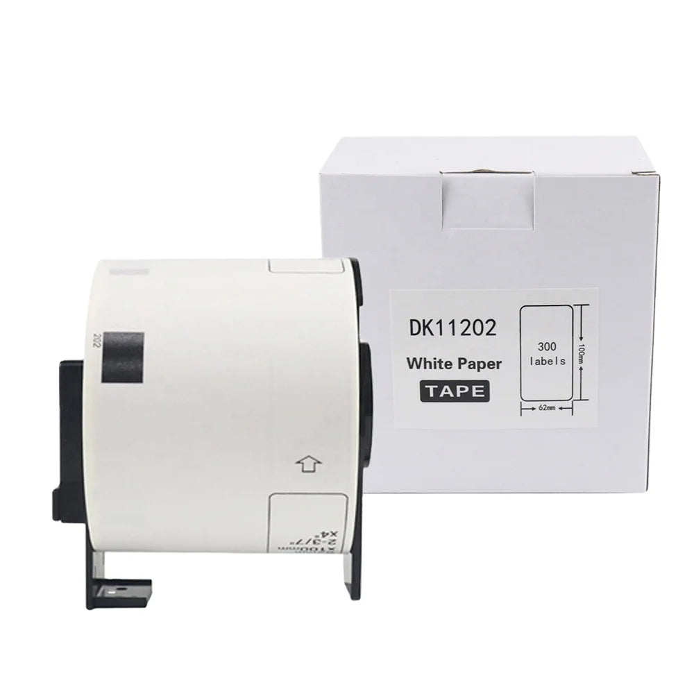 Tatrix DK11202 Black on White Self Adhesive Thermal Paper Label Roll DK-1202 DK11202 DK-11202 for Brother QL-1060N QL-1050