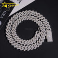 Fire Rapper Jewelry Hot Selling GRA Certificate 14mm 2Rows Iced Out Moissanite S925 Hip Hop Miami Cuban Link Chain &Bracelet
