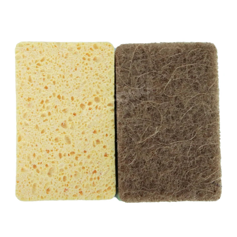 Natural Wood Pulp Cellulose SpongeCotton Dishcloth Cleaning Sponge with Magic Scrubbing Brush Pot and Pan Kitchen Miracle Cloth