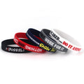 Customized Encourage Logo Promotion Inspiration Adult Debossed Inkfilled Promotional Silicone Wristbands MegaBDM