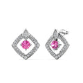 New Colored Gemstone GRA Moissanite Diamond 925 Silver Beautiful Pink Stud Earrings Women Jewelry Destiny Jewellery