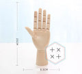 12 Inch Modern Art Wood Display Hand Model with Exquisite Carving for Drawing