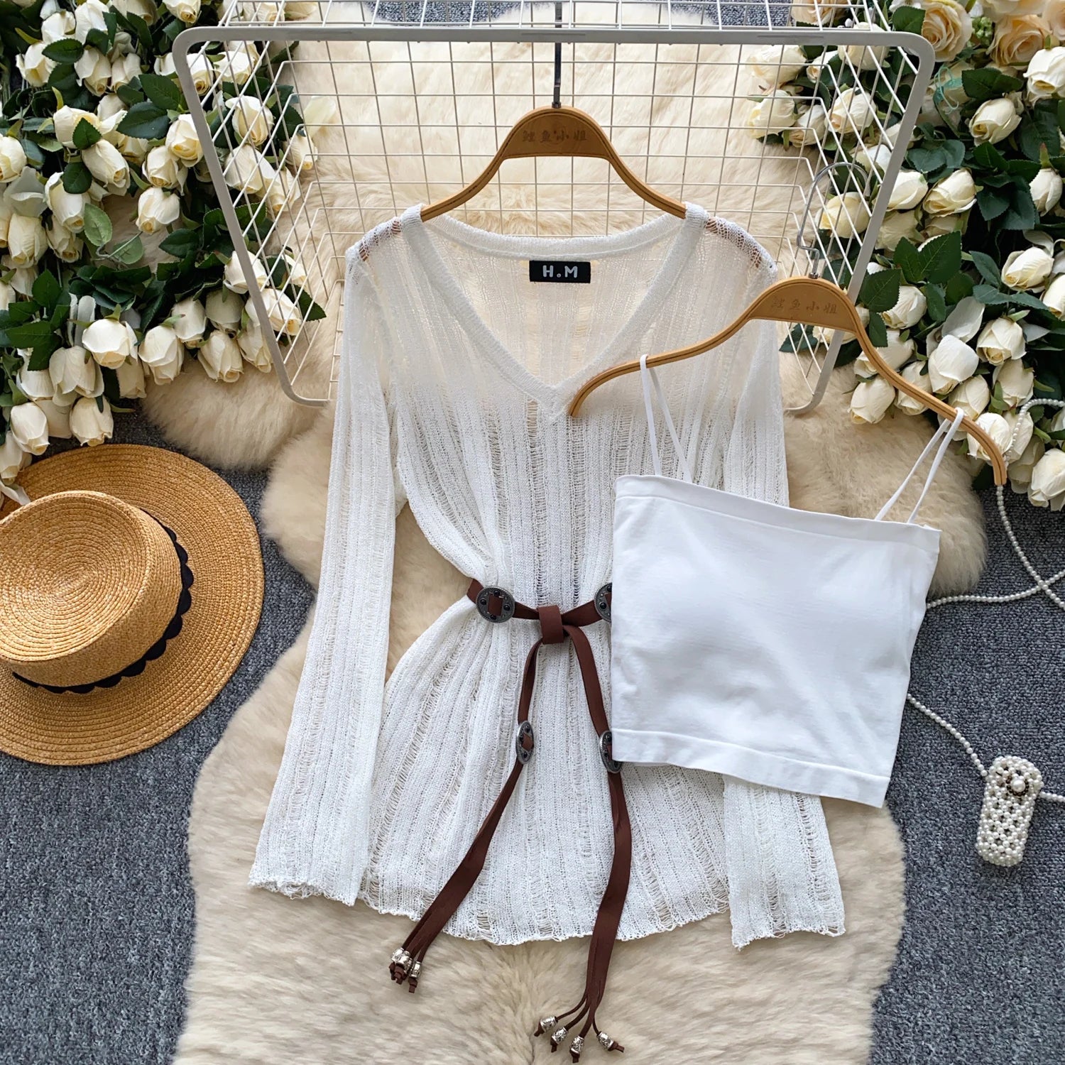 Women's Casual Sets Tunic Bandage Tube Top And Knitted Set Clothing Wholesale
