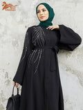 2024 New Abaya Dubai Premium Hijab Abaya Dubai Heavy Industry Beading and Rhinestone Long Skirt Modest Abaya Women Muslim Dress