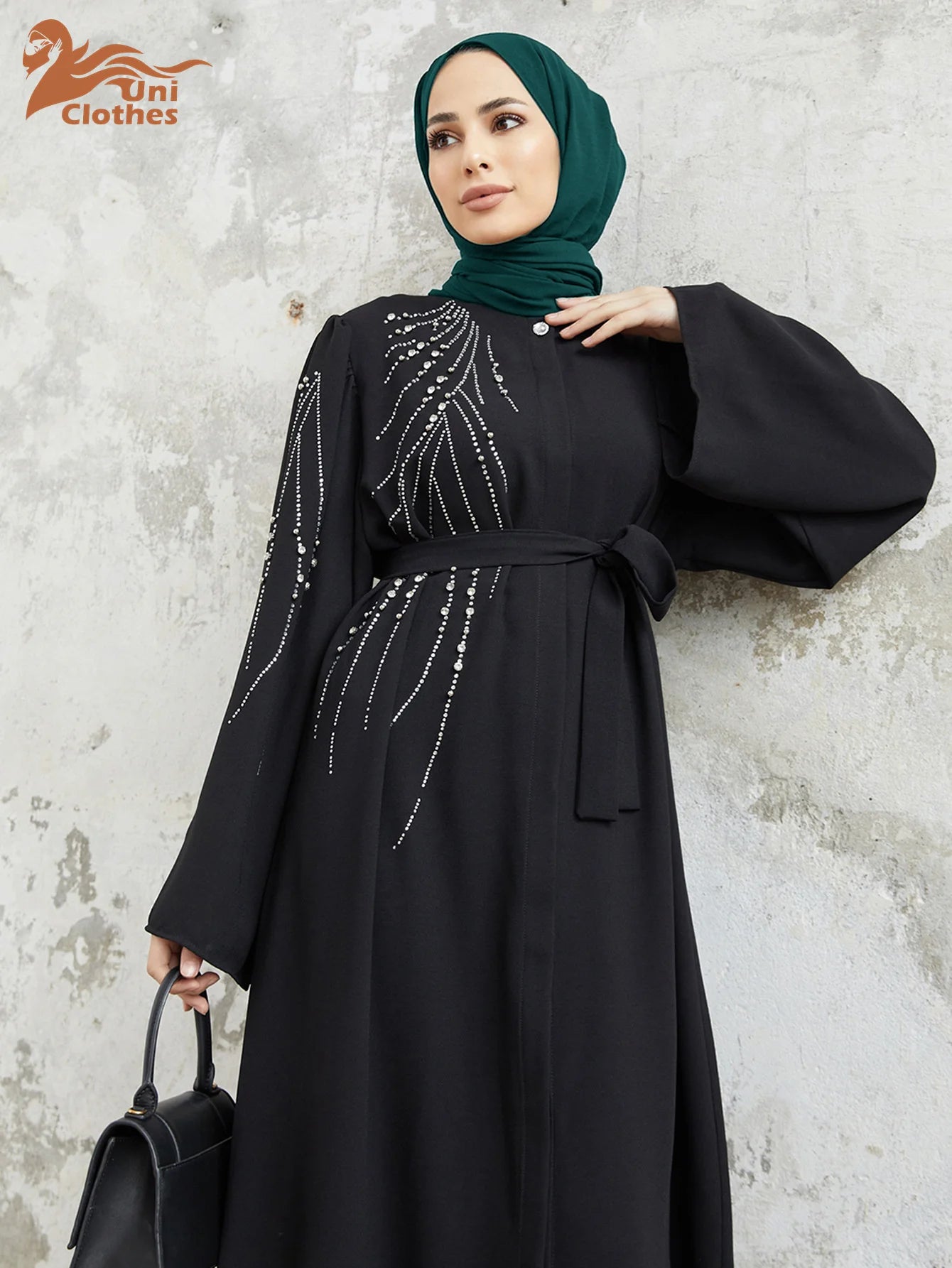 2024 New Abaya Dubai Premium Hijab Abaya Dubai Heavy Industry Beading and Rhinestone Long Skirt Modest Abaya Women Muslim Dress