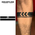 INKARTLINK Double Arrow Tattoo Sticker Minimalist Armband Geometric Band Herbal 15Days Semi-permanent Body Art Forearm Wholesale MegaBDM