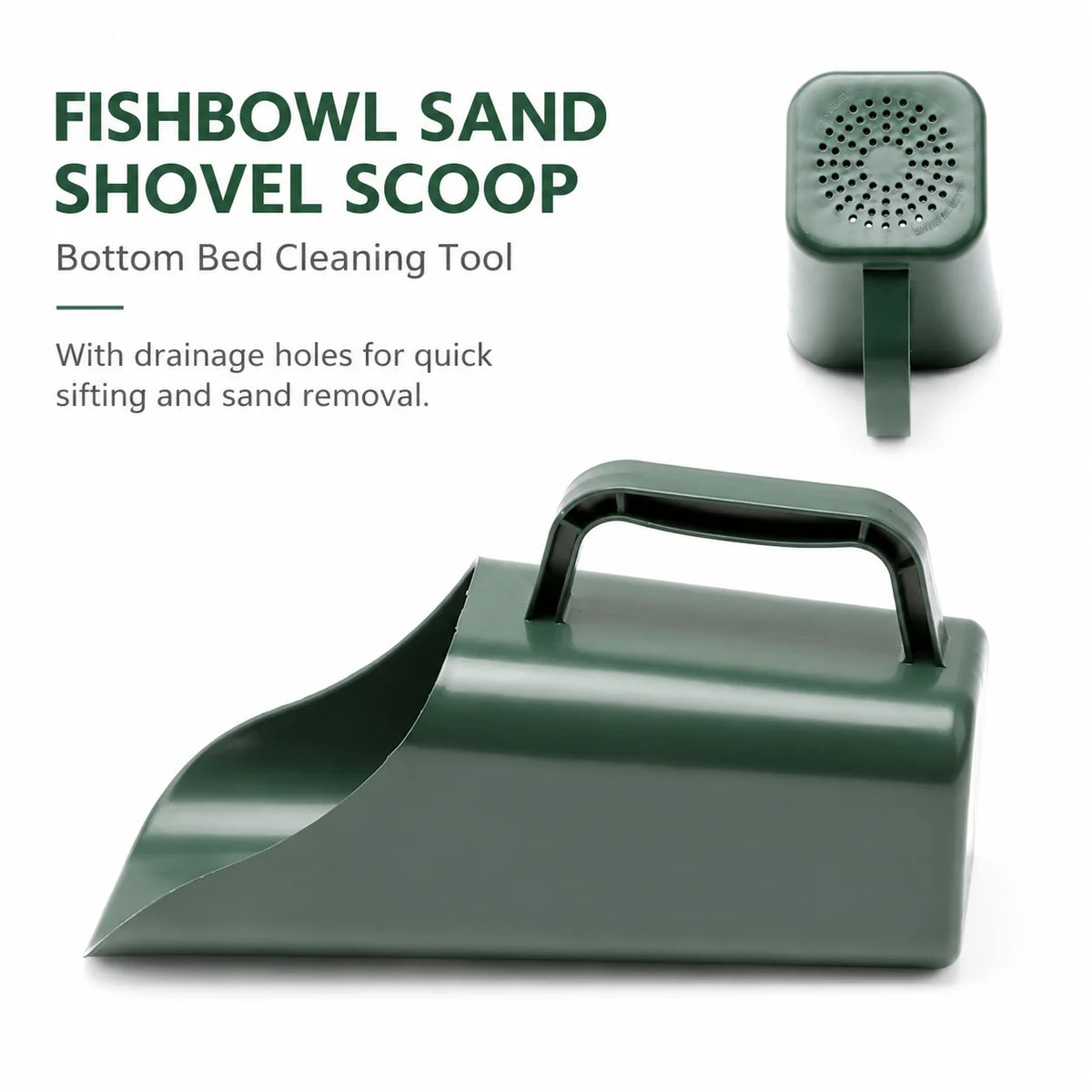 Fishbowl Sand Scoop Multi-Function Garden Shovel with Drainage Holes Soil Digging & Planting Tool Sand Sifter MegaBDM
