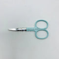Custom Logo High Quality Beauty Stainless Steel Nail Scissors Sharp Blade Tip for Cuticle & Nail Art Aqua Blue
