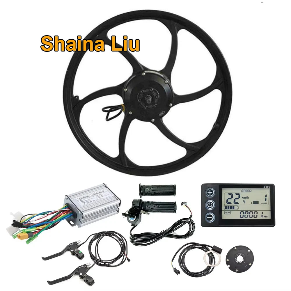 20x2.125 20 Inch 36V 48V 250W 350W 500W Brushless Geared Disc Brake Scooter Motor Kit Electric Bicycle Conversion Kit