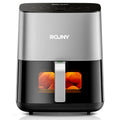 ROUNY 5L Square Modern Air Fryer Electric Hot Fryer Oven Oilless Cooker Touch Control Nonstick Basket Visible Window Household MegaBDM
