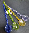 Long Handle Borosilicate Glass Eco-Friendly Stirring Spoon with Customized Color 15cm for Coffee Tea Beer Water Restaurants