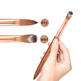 Wood Nail Polish Brush 100% Kolinsky Hair Original Acrylic Oval High Quality French Gel Nail brushes