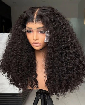 SWISS LACE Factory Sale Natural Black HD for Wig Large 13X4 Water Wave Glueless Pre-Plucked 100% Brazilian Virgin Hair