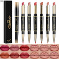 QIC 2-in-1 Double-Ended Lip Liner & Lipstick Vegan Matte Texture Long Lasting for Beauty Makeup MegaBDM