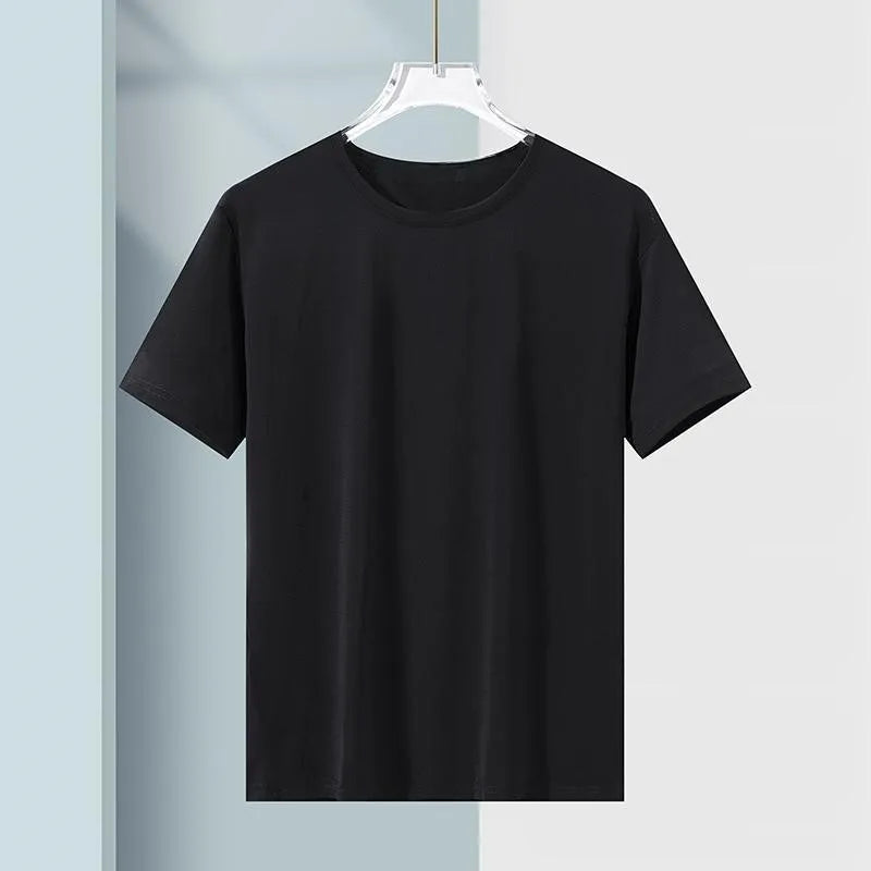 China Bangladesh Factory Price OEM Customized Logo Embroidery Men Summer Ice Silk Quick Dry Breathable Sports Round Neck T Shirt