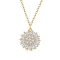 Sunflower Snowflake Necklace Female Trendy Ins Cold Wind Light Luxury Design Sun Flower Clavicle Chain Necklace for Women