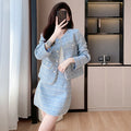 Fall Elegant 2 Piece Set for Women Top And Skirts Set Clothing Wholesale