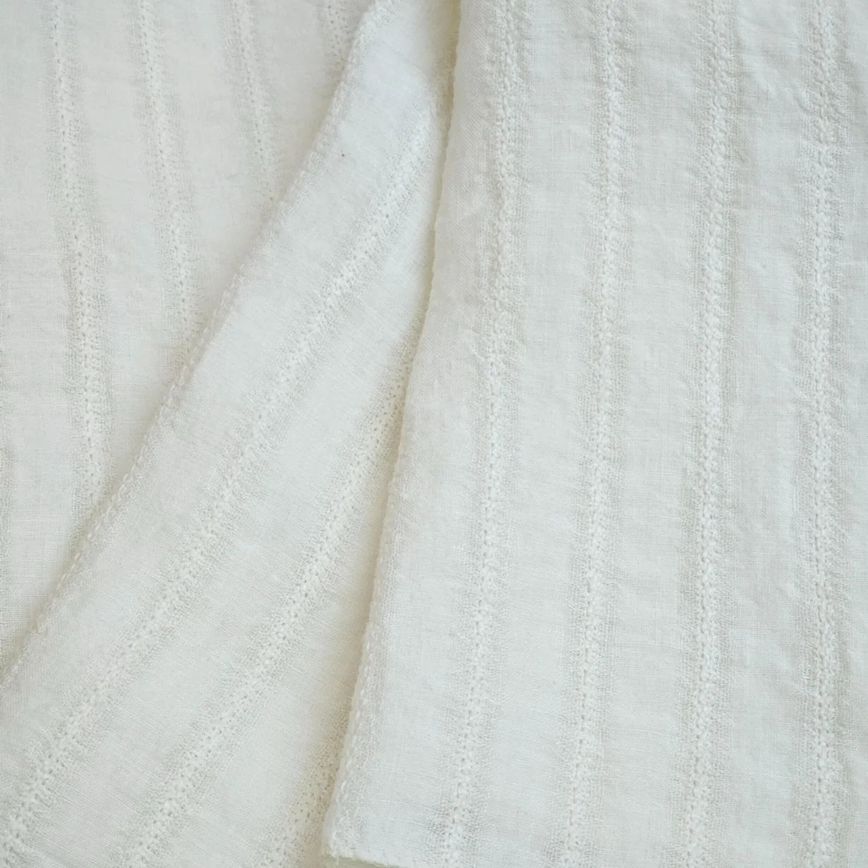 OEKO-TEX Certificate Eco-friendly Jacquard Weave 100 Flax Linen Fabric Stripe for Summer Clothing