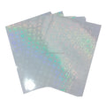 Best Seller A4 Transparent Holographic Overlay 8.5*11 Leathery Texture Hologram Waterproof Cold Laminate Roll BOPP Film