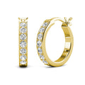 Daisini Embellished with Swarovski Crystals New Fashion Women Jewelry Sterling Silver Luxury Classic Hoop Earrings