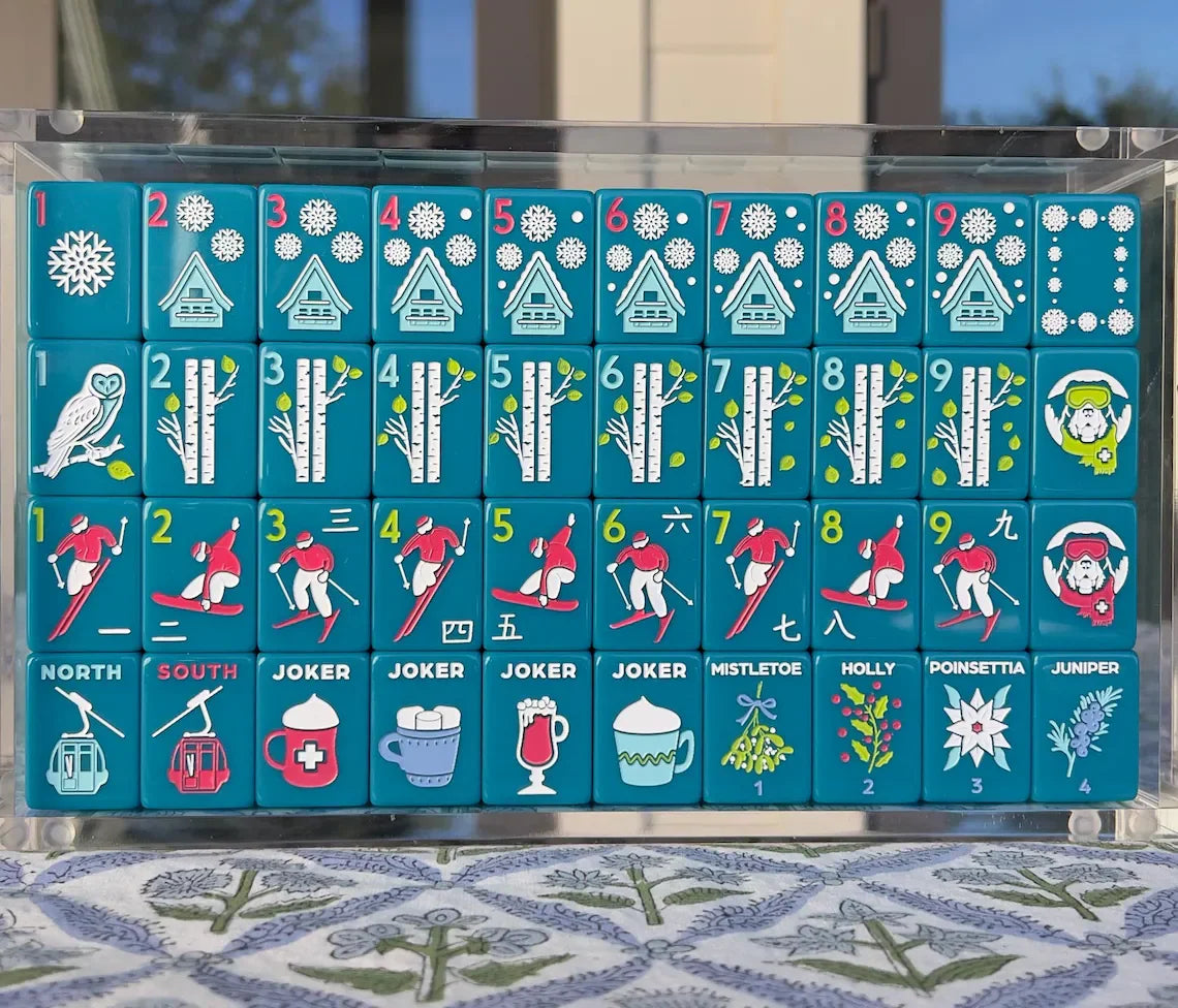 Factory Direct Customized Layer American Mah Jong Tiles Mahjong Game Singapore Japanese Malaysia Mahjong Tile for Gift Craft MegaBDM