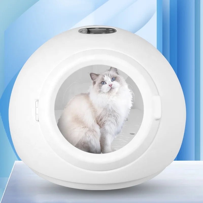 Intelligent Automatic Smart Eco-Friendly Pet Dryer Cabin Ultra Quiet ABS Fast Drying Blower 55L Chargeable 5-90min Timer Small