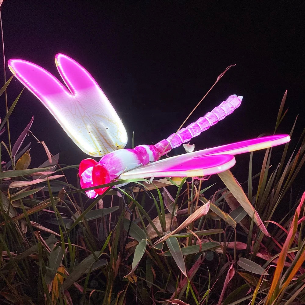 Holiday decoration event party planning creative products led dragonfly 12 volt lawn lighting garden led lights outdoor