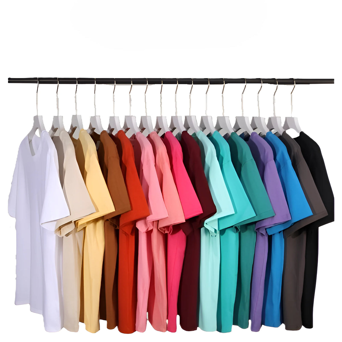OEM Custom Logo 200g 100% Cotton Men's Undershirt Breathable Base Layer Shirt Trending Wholesale Bulk Plain in Plus Size TShirt MegaBDM