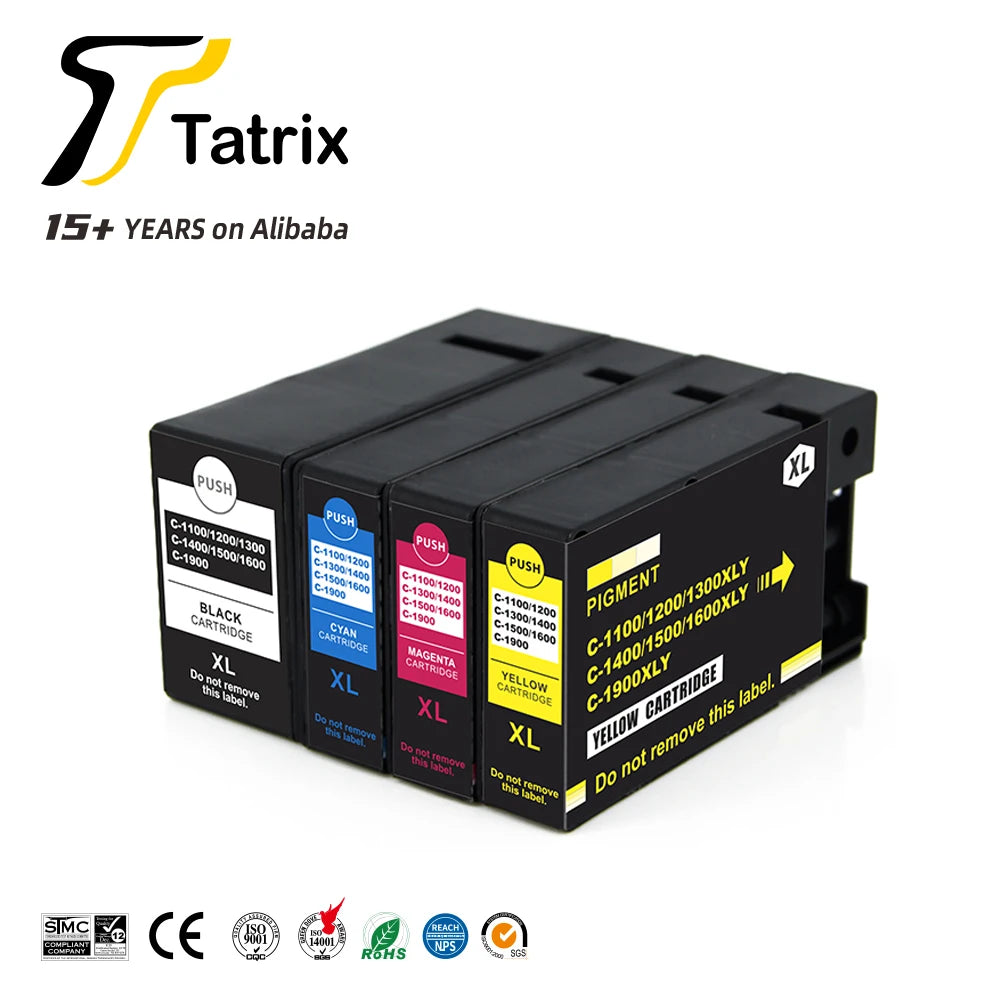 Tatrix PGI-1200XL C-1200XL Premium Color Compatible Printer Ink Cartridge for Canon MAXIFY MB2120 PGI1200XL MegaBDM