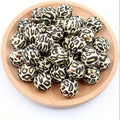 Wholesale Printed Jewelry Beaded Accessories DIY Customized Silicone Focal Beads Leopard Silicone Beads