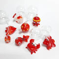 Trendy 100% Hand Blown Colored Murano Glass Bubble Fish Figurine-Chien Keng AG-101-A Sustainable Artistic Design for Office