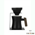 Matte Black Ceramic Coffee Mug with Stainless Steel Stand 360ml Asian Zen Design Dishwasher & Microwave Safe for Home/Office Use MegaBDM