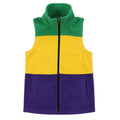 Custom Logo Mardi Gras Fleece Vest for Mardi Gras Apparel