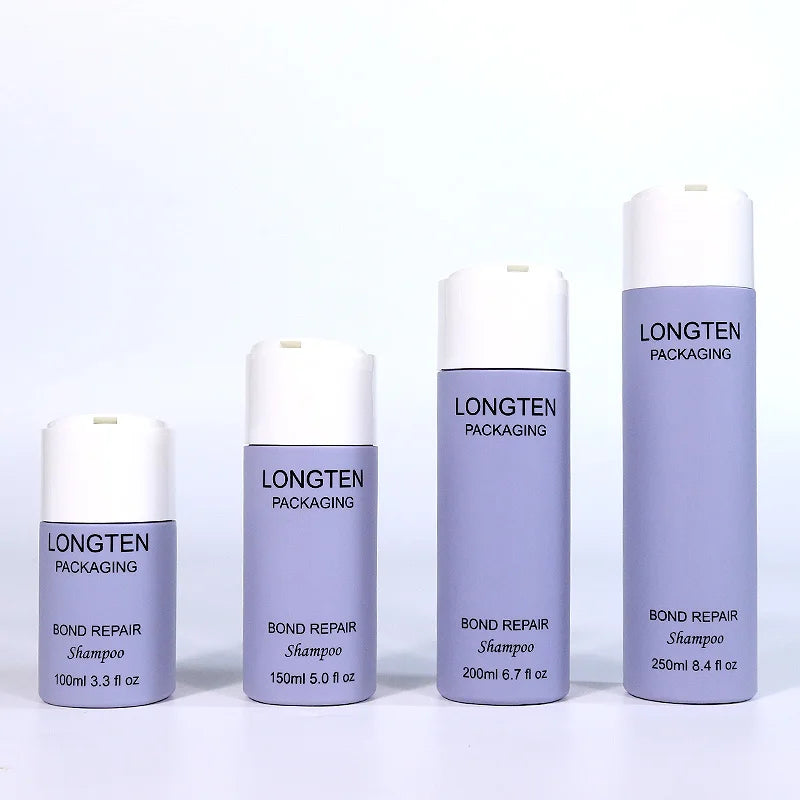 Wholesale Customized Color 100ml 150ml 200ml 250ml HDPE Material Soft Easy Squeeze Cylindrical Shampoo Lotion Screen Printed