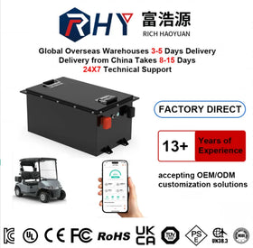 Golf Cart Battery Lithium Iron Phosphate Battery Pack 36V 48V 51.2V 72V LiFePO4 100ah 160ah Lithium Batteries for Golf Buggy
