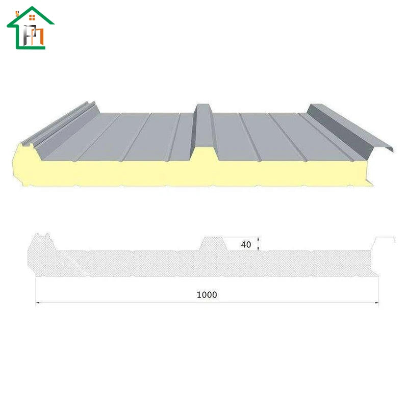 Chile PU Insulated Sandwich Panel for Cold Room 80mm White