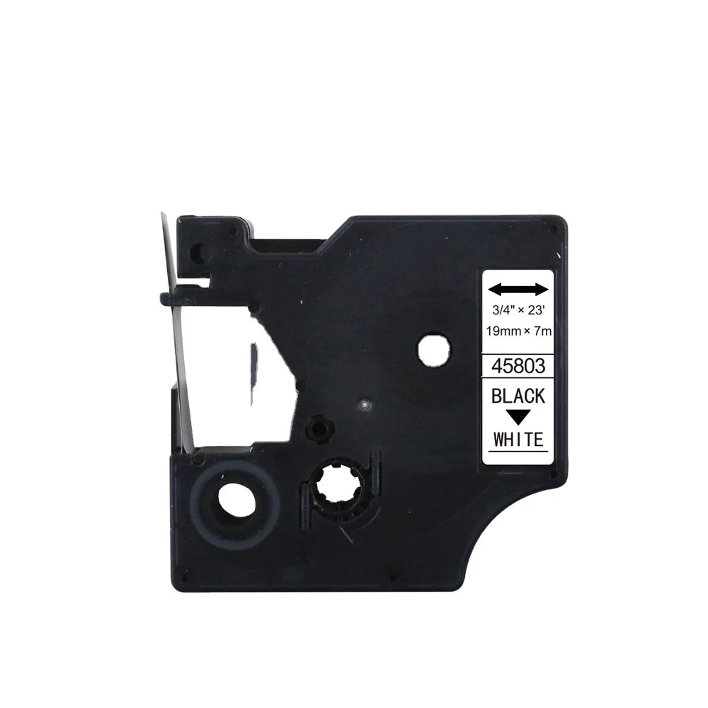 Tatrix 19mm Black on White Compatible Label Tape Cartridge 45803 for DYMO LabelManager 450D Printer