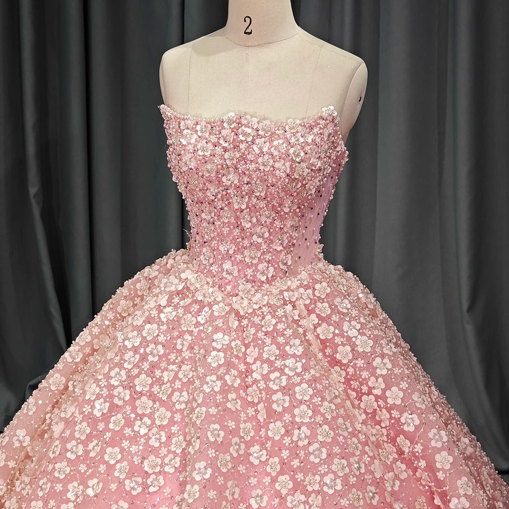 Jancember 6776 Gorgeous Light Pink Lace-up Quinceanera Party Women's Dresses
