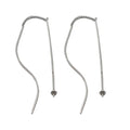 Beadsnice 925 Sterling Silver Minimal Silver Thread Sold by Pair Fine Jewelry Graduation Gift