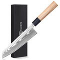 Paudin New Bunka Knife Japanese Damascus Kitchen Chef Kiritsuke Knives Olive Wood Handle
