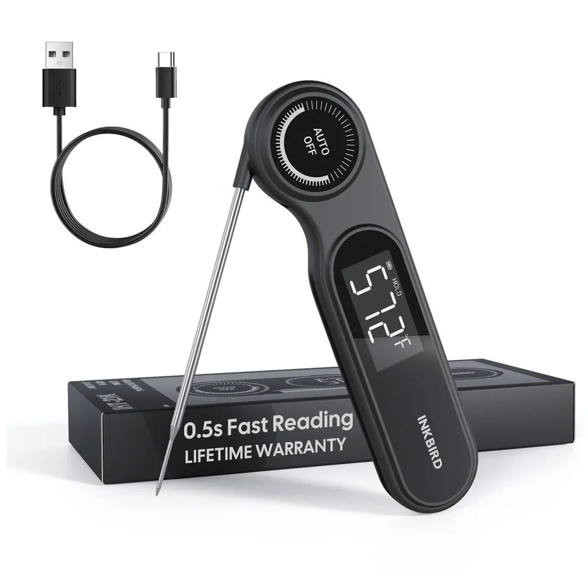 Inkbird IHT-21K 0.5 Seconds Quick Reading IP65 Waterproof Instant Read Meat Thermometer MegaBDM