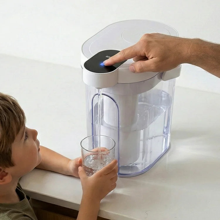 Countertop Water Purifier 4L Water Filter Jug with Ultra Filtration & Activated Carbon Filter for Kitchen Office MegaBDM