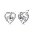 Durable GRA Moissanite Diamond With Certificate Fine Women Jewelry Sterling Silver Love Heart Stud Earrings Destiny Jewellery