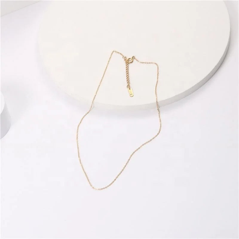 Women Jewelry Dainty Trendy Stainless Steel Chain Necklace