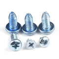 Zinc Plated 304 Stainless Steel Hardened Self-Tapping Screws Cross Pan Head Triangular Threads Tri-Wing Slots Metric Measurement