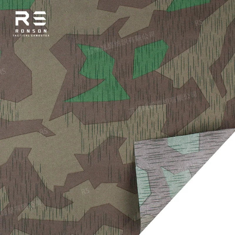 WWII German Splittertarnmuster Camo 500D Nylon Cordura Splinter Camouflage Durable Tactical PU Coated Striped Umbrellas Girls