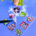 Custom Waterproof Stickers Custom Clear Labels Fast Food Stickers Double Clear Kiss Cut Stickers