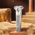 Smart Touch Induction Electric Shaver with Magnetic Head Rechargeable Rotary Razor for Men Business Travel