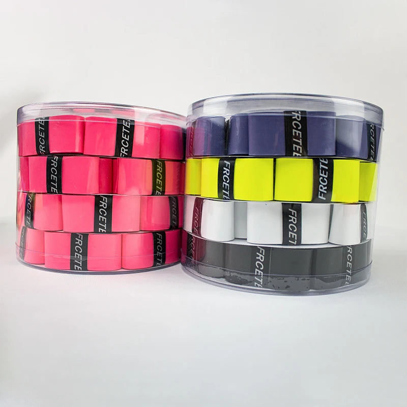 FRCETEE Custom Non-Slip PU Overgrip Smooth 60PCS/Barrel Badminton Tennis Pickleball Paddle Racket Accessories Smooth Surface