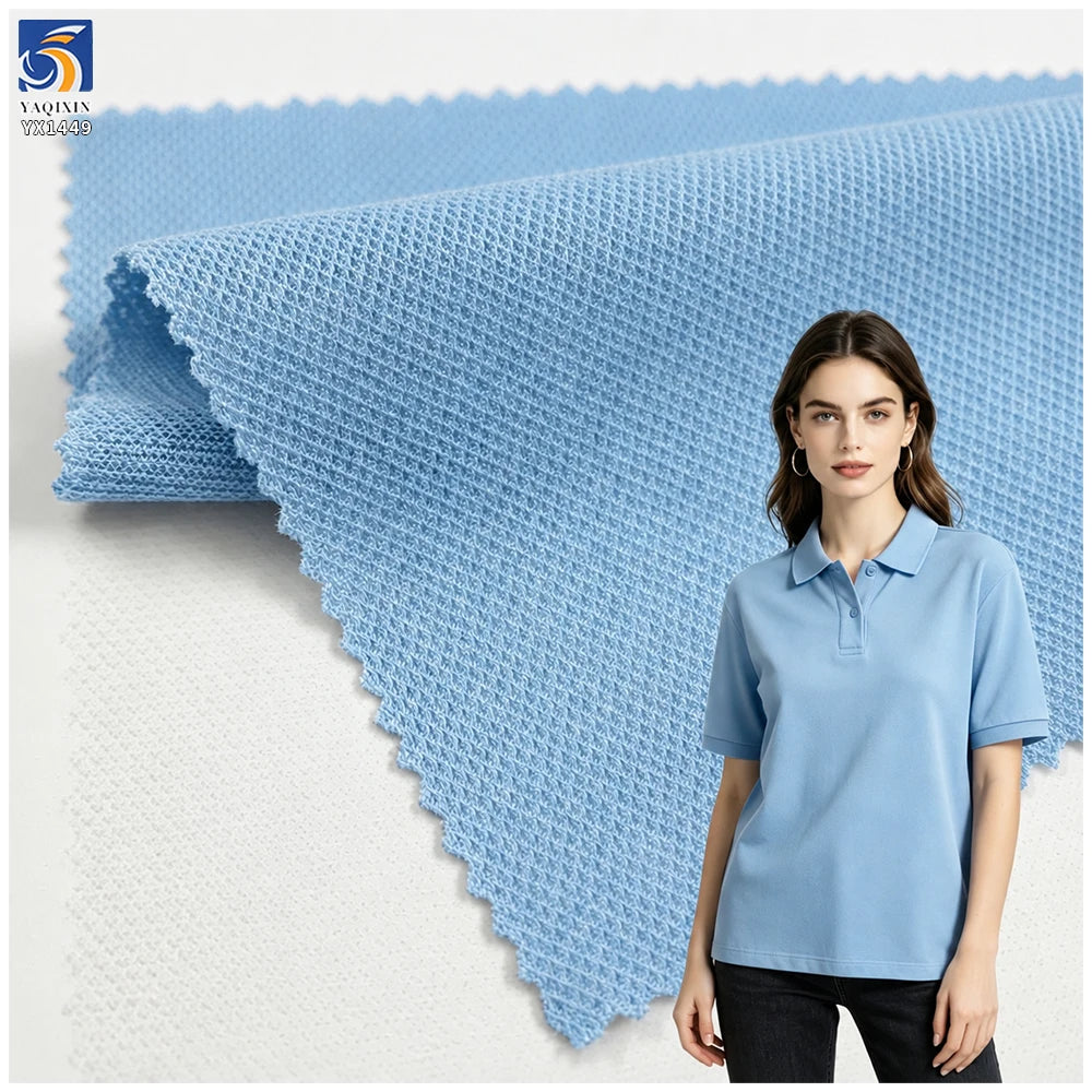 YX1449 200GSM Polyester Spandex Pique Knit Fabric 1KG Approx 2.9M for Polo Shirts and Sportswear MegaBDM